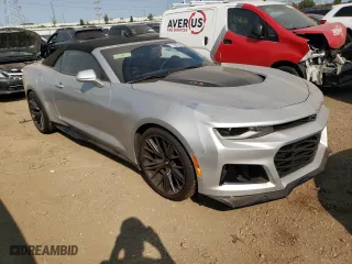 2018 Chevrolet Camaro ZL1 with VIN 1G1FK3D6XJ0132018, listed as a Copart auction lot 71005784 with 15,172 mi miles and Salvage Title. Bid and sale history available at carsss.com. Image 4.