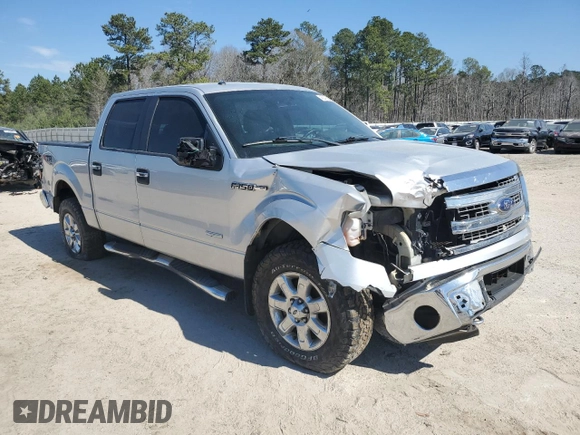 2014 Ford F-150 XL with VIN 1FTFW1ET8EFB21817, listed as a Copart auction lot 45047535 with 291,267 mi miles and Salvage Title. Bid and sale history available at carsss.com. Image 4.
