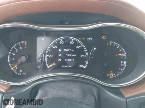 2016 Jeep Grand Cherokee Summit with VIN 1C4RJFJG3GC318626, listed as a IAAI auction lot 40737019 with 92,880 mi miles and . Bid and sale history available at DreamBid. Image 7.