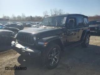 2024 Jeep Wrangler Willys z VIN 1C4RJXN62RW133671, wystawiony jako Copart lot #52502545 z przebiegiem Nie podano mil oraz Szkoda całkowita • Salvage title. Historia ofert i sprzedaży dostępna na DreamBid. Obrazek 1.