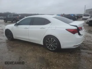 2015 Acura TLX V6 Tech with VIN 19UUB2F57FA024374, listed as a Copart auction lot 45148025 with 128,945 mi miles and Salvage Title. Bid and sale history available at carsss.com. Image 2.