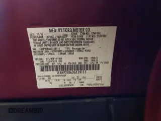 2013 Ford Taurus Limited с VIN 1FAHP2F86DG159115, выставлен на аукционе IAAI как лот 42309196 с пробегом 114 436 миль миль и . История ставок и продаж доступна на DreamBid. Изображение 9.