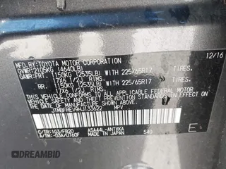 2017 Toyota RAV4 LE с VIN JTMBFREV9HJ133622, выставлен на аукционе IAAI как лот 41986286 с пробегом 37 067 миль миль и . История ставок и продаж доступна на DreamBid. Изображение 9.