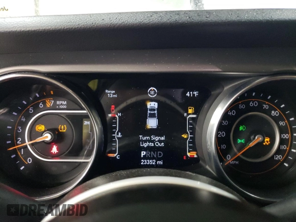 2023 Jeep Gladiator Sport с VIN 1C6HJTAG3PL571060, выставлен на аукционе Copart как лот 46112255 с пробегом 23 352 миль миль и Списание • Salvage title. История ставок и продаж доступна на DreamBid. Изображение 9.