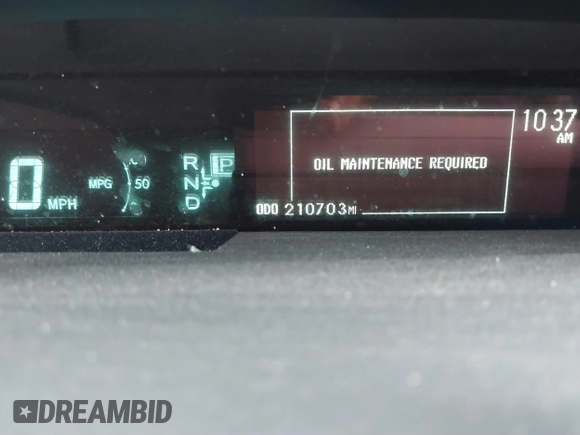 2011 Toyota Prius I with VIN JTDKN3DU8B5287330, listed as a IAAI auction lot 41892691 with 210,703 mi miles. Bid and sale history available at carsss.com. Image 7.