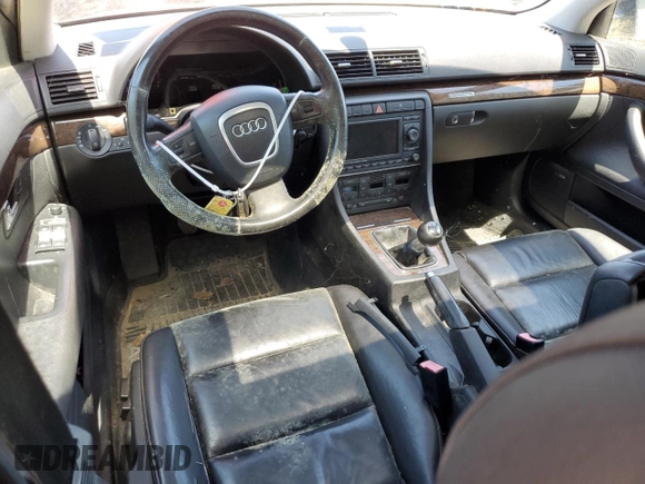 2005 Audi A4 2.0T with VIN WAUKF68E25A488330, listed as a Copart auction lot 85213864 with 0 mi miles and Non Repairable. Bid and sale history available at carsss.com. Image 8.