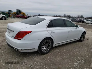 2017 Genesis G90 3.3T Premium with VIN KMHG34JA9HU029954, listed as a Copart auction lot 84631634 with 99,918 mi miles and Salvage Title. Bid and sale history available at carsss.com. Image 3.