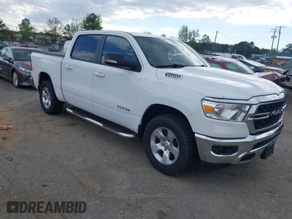 2022 Ram 1500 Big Horn with VIN 1C6SRFFT6NN468531, listed as a IAAI auction lot 42027128 with 115,966 mi miles. Bid and sale history available at carsss.com. Image 1.