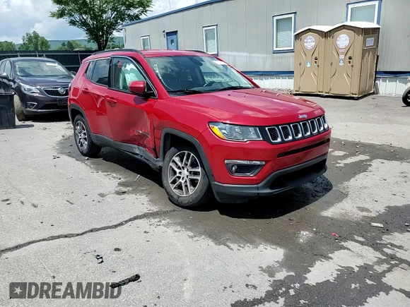 2017 Jeep Compass Latitude with VIN 3C4NJDBB3HT660606, listed as a Copart auction lot 60023685 with 80,526 mi miles and Salvage title. Bid and sale history available at DreamBid. Image 14.