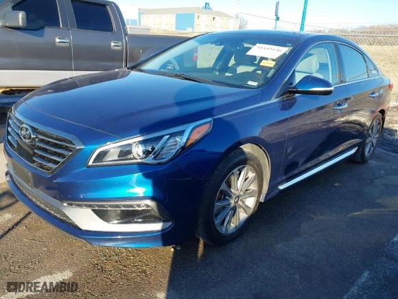 2016 Hyundai Sonata 2.4L Sport with VIN 5NPE34AF4GH391609, listed as a IAAI auction lot 41443136 with 67,088 mi miles. Bid and sale history available at carsss.com. Image 2.