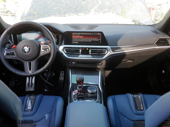 2022 BMW M3 Competition xDrive with VIN WBS43AY06NFN05833, listed as a Copart auction lot 70430762 with 2,480 mi miles. Bid and sale history available at carsss.com. Image 8.