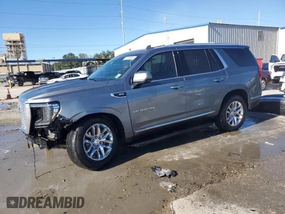 2022 GMC Yukon SLT with VIN 1GKS1BKD7NR330453, listed as a Copart auction lot 81585554 with 34,811 mi miles and Salvage Title. Bid and sale history available at carsss.com. Image 1.