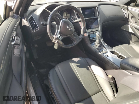 2020 Infiniti Q60 Luxe with VIN JN1EV7EK5LM340240, listed as a Copart auction lot 43447795 with 15,198 mi miles and Salvage Title. Bid and sale history available at carsss.com. Image 8.