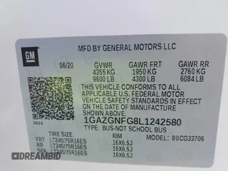 2020 Chevrolet Express Passenger LS с VIN 1GAZGNFG8L1242580, выставлен на аукционе IAAI как лот 42512136 с пробегом 12 339 миль миль и . История ставок и продаж доступна на DreamBid. Изображение 9.