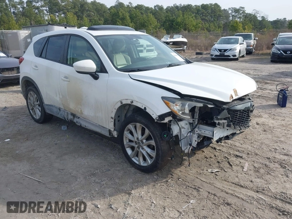 2014 Mazda CX-5 Grand Touring with VIN JM3KE4DY0E0343777, listed as a IAAI auction lot 41464395 with 126,214 mi miles. Bid and sale history available at carsss.com. Image 1.
