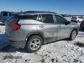 2021 GMC Terrain SLE with VIN 3GKALTEV4ML361696, listed as a Copart auction lot 46152475 with 15,452 mi miles and Salvage Title. Bid and sale history available at carsss.com. Image 3.