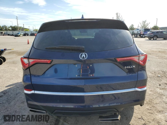 2023 Acura MDX w/Technology Package with VIN 5J8YD9H47PL006004, listed as a Copart auction lot 75084894 with 10,988 mi miles and Salvage Title. Bid and sale history available at carsss.com. Image 6.