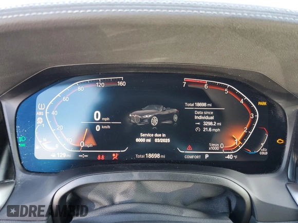 2023 BMW 4 Series 430i with VIN WBA23AT02PCL61138, listed as a Copart auction lot 45606085 with 18,698 mi miles and Salvage title. Bid and sale history available at DreamBid. Image 9.