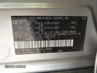 2023 Toyota RAV4 Hybrid LE with VIN 4T3MWRFV1PU085508, listed as a IAAI auction lot 40348139 with 16,535 mi miles. Bid and sale history available at carsss.com. Image 9.