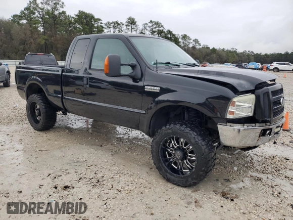 2007 Ford F-250 XL with VIN 1FTSX21P47EA34810, listed as a Copart auction lot 44770375 with 181,801 mi miles and Salvage Title. Bid and sale history available at DreamBid. Image 4.
