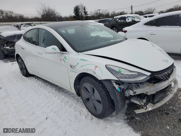 2020 Tesla Model 3 Standard Range Plus with VIN 5YJ3E1EA9LF613181, listed as a Copart auction lot 41799135 with 122,120 mi miles and Salvage Title. Bid and sale history available at carsss.com. Image 4.
