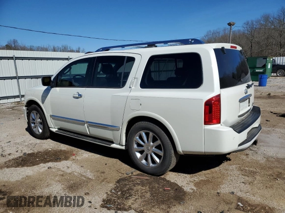 2010 Infiniti QX56 with VIN 5N3ZA0NF3AN905874, listed as a Copart auction lot 58995905 with 284,995 mi miles and Salvage title. Bid and sale history available at DreamBid. Image 2.