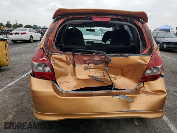 2008 Honda Fit Sport with VIN JHMGD386X8S035284, listed as a Copart auction lot 72399624 with 122,588 mi miles and Salvage Title. Bid and sale history available at carsss.com. Image 6.