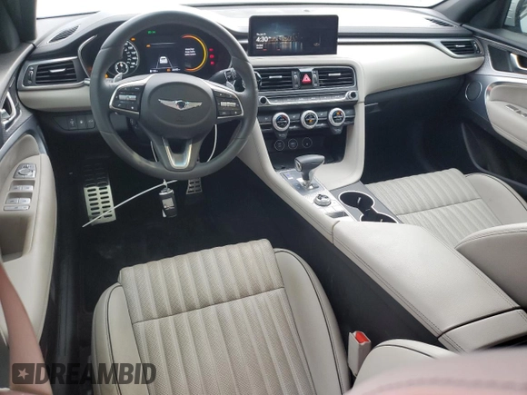 2023 Genesis G70 2.0T with VIN KMTG34TA3PU114905, listed as a Copart auction lot 61777435 with 26,493 mi miles and Salvage title. Bid and sale history available at DreamBid. Image 8.