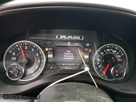 2021 Ram 1500 Big Horn with VIN 1C6SRFBT0MN827313, listed as a Copart auction lot 46111655 with 39,451 mi miles and Salvage Title. Bid and sale history available at carsss.com. Image 9.