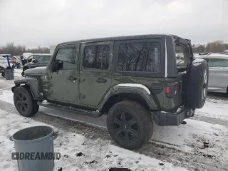 2021 Jeep Wrangler Unlimited Sahara with VIN 1C4HJXEG2MW823594, listed as a Copart auction lot 50330355 with 112,649 mi miles and Clean title. Bid and sale history available at DreamBid. Image 2.