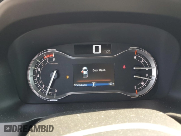 2019 Honda Ridgeline RTL with VIN 5FPYK3F52KB039850, listed as a Copart auction lot 64013955 with 75,366 mi miles and Salvage title. Bid and sale history available at DreamBid. Image 9.