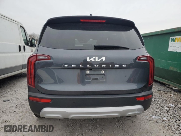 2022 Kia Telluride LX with VIN 5XYP24HC8NG267824, listed as a Copart auction lot 41791845 with 103,014 mi miles and Salvage title. Bid and sale history available at DreamBid. Image 6.