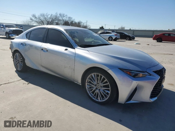 2022 Lexus IS with VIN JTHDA1D25N5119803, listed as a Copart auction lot 41886005 with 46,603 mi miles and Salvage Title. Bid and sale history available at carsss.com. Image 4.