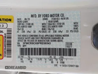 2023 Ford Bronco Sport Outer Banks z VIN 3FMCR9C69PRE08543, wystawiony jako IAAI lot #42086724 z przebiegiem 20 003 mil mil oraz . Historia ofert i sprzedaży dostępna na DreamBid. Obrazek 9.