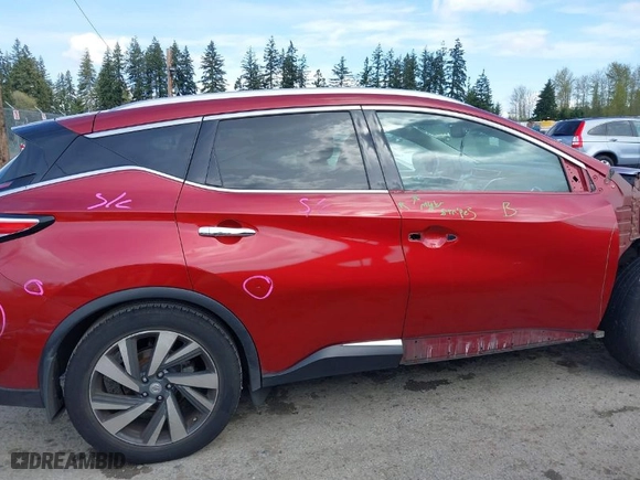 2015 Nissan Murano SV with VIN 5N1AZ2MH1FN254216, listed as a IAAI auction lot 41989152 with 142,378 mi miles. Bid and sale history available at carsss.com. Image 14.