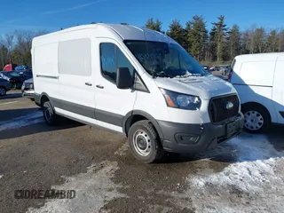 2023 Ford Transit Cargo with VIN 1FTBR1C84PKB27872, listed as a IAAI auction lot 41025498 with 6,710 mi miles and . Bid and sale history available at DreamBid. Image 1.