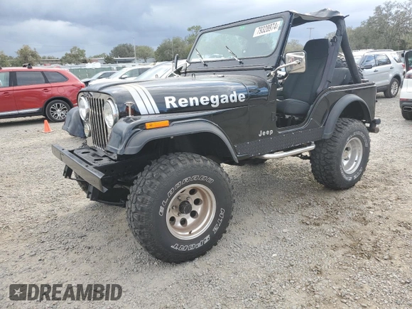 1982 Jeep CJ z VIN 1JCCM85A8CT000346, wystawiony jako Copart lot #79328974 z przebiegiem 3 949 mil mil oraz Nie do naprawy • Non repairable. Historia ofert i sprzedaży dostępna na DreamBid. Obrazek 1.