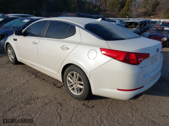 2011 Kia Optima LX with VIN KNAGM4A72B5057213, listed as a IAAI auction lot 41230459 with 1 mi miles. Bid and sale history available at carsss.com. Image 3.