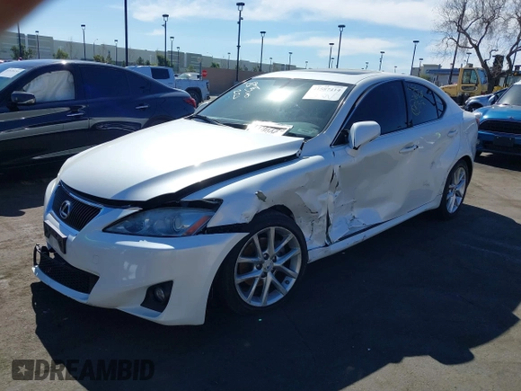 2012 Lexus IS 250 with VIN JTHBF5C25C5183046, listed as a IAAI auction lot 41587414 with 50,952 mi miles and . Bid and sale history available at DreamBid. Image 2.