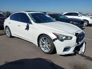 2021 Infiniti Q50 Luxe with VIN JN1EV7BP1MM705546, listed as a IAAI auction lot 42510864 with 68,011 mi miles and . Bid and sale history available at DreamBid. Image 1.