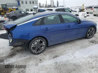 2021 Kia K5 EX with VIN 5XXG34J27MG028055, listed as a Copart auction lot 43933715 with 83,989 mi miles and Salvage Title. Bid and sale history available at carsss.com. Image 3.