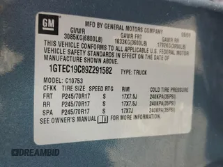 2009 GMC Sierra 1500 Work Truck z VIN 1GTEC19C89Z291582, wystawiony jako Copart lot #81254554 z przebiegiem 224 946 mil mil oraz Szkoda całkowita • Salvage title. Historia ofert i sprzedaży dostępna na DreamBid. Obrazek 13.