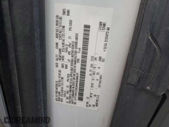 2017 Ford Transit with VIN 1FTYR1ZM3HKB29631, listed as a Copart auction lot 86395004 with 96,975 mi miles and Salvage Title. Bid and sale history available at DreamBid. Image 12.