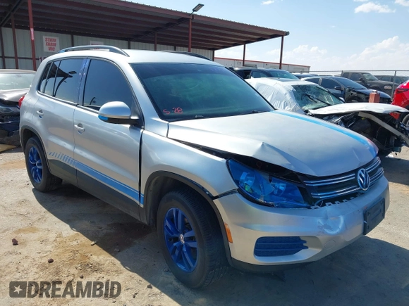 2016 Volkswagen Tiguan S with VIN WVGAV7AX9GW567790, listed as a IAAI auction lot 42352288 with 119,526 mi miles and . Bid and sale history available at DreamBid. Image 1.