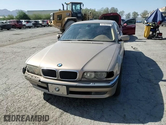 2001 BMW 7 Series 740i with VIN WBAGG83401DN83796, listed as a Copart auction lot 61862025 with Not provided miles and Salvage title. Bid and sale history available at DreamBid. Image 13.