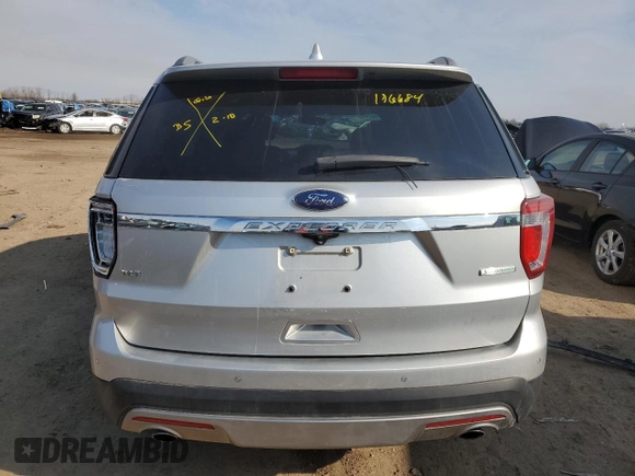 2017 Ford Explorer XLT with VIN 1FM5K7DH6HGB04709, listed as a Copart auction lot 47394655 with 99,291 mi miles and Salvage Title. Bid and sale history available at carsss.com. Image 6.