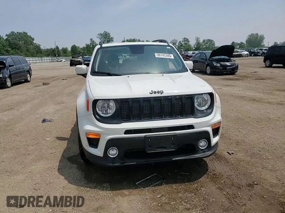 2020 Jeep Renegade Latitude with VIN ZACNJABB2LPL25025, listed as a Copart auction lot 59745345 with 76,988 mi miles and Non repairable. Bid and sale history available at DreamBid. Image 13.