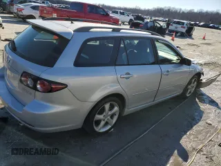 2006 Mazda 6 S Sport VE with VIN 1YVHP82D265M03237, listed as a Copart auction lot 86522354 with 116,729 mi miles and Salvage Title. Bid and sale history available at carsss.com. Image 3.