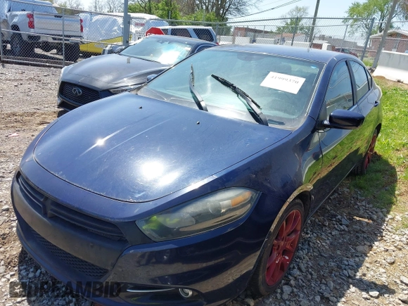 2013 Dodge Dart SXT with VIN 1C3CDFBA4DD288375, listed as a IAAI auction lot 41999370 with 154,274 mi miles. Bid and sale history available at carsss.com. Image 2.