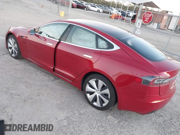 2020 Tesla Model S Long Range with VIN 5YJSA1E26LF390856, listed as a IAAI auction lot 41013728 with 54,985 mi miles. Bid and sale history available at carsss.com. Image 3.